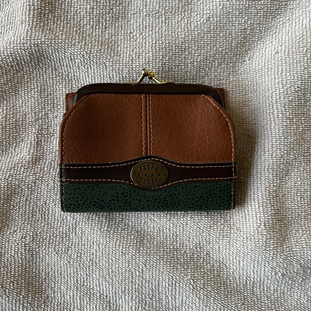 Faded Glory Brown and Green Men's Wallet